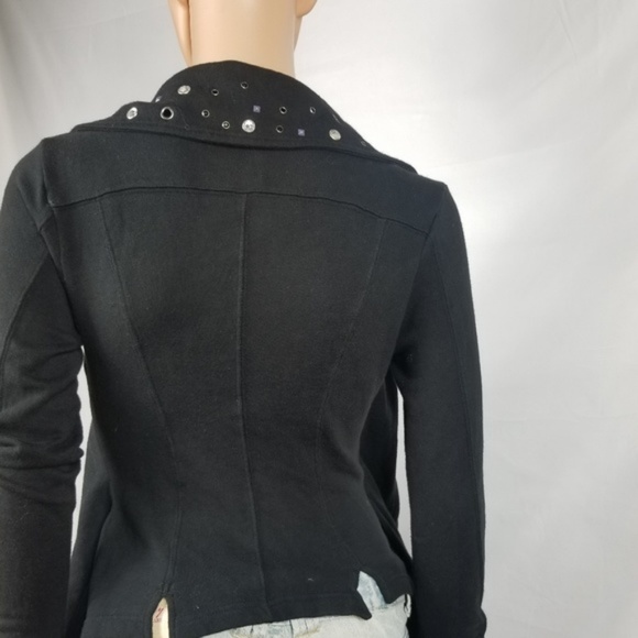 Free People Black Stud Snap Buttons Cardigan    - Picture 2 of 7